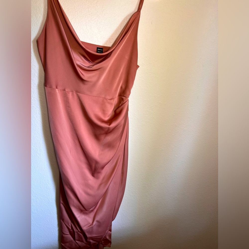 Satin rose dress